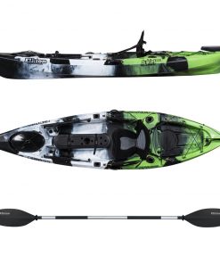 Elkton Outdoors Auklet 10' Single Person Rudder Operated Sit On Top Fishing Kayak SPORTING GOODS