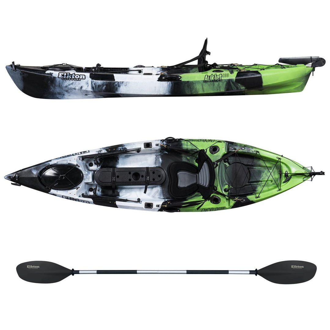 Elkton Outdoors Auklet 10' Single Person Rudder Operated Sit On Top Fishing Kayak SPORTING GOODS 1 Elkton Outdoors Auklet 10' Single Person Rudder Operated Sit On Top Fishing Kayak SPORTING GOODS