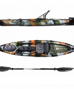 Elkton Outdoors Auklet 12 Foot Single Person Sit On Top Fishing Kayak With SmartTracker Rudder And Aluminum Framed Seat SPORTING GOODS