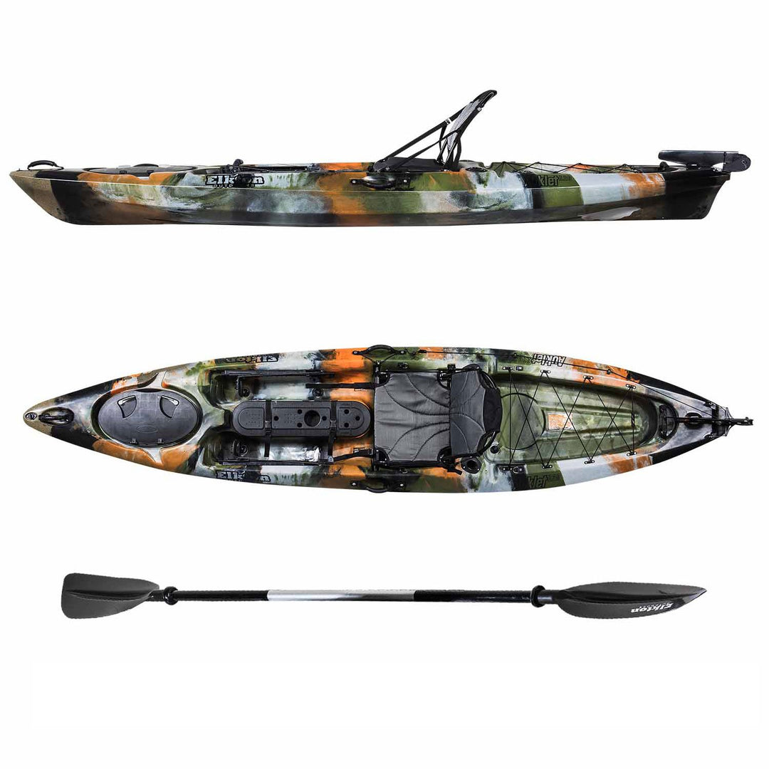 Elkton Outdoors Auklet 12 Foot Single Person Sit On Top Fishing Kayak With SmartTracker Rudder And Aluminum Framed Seat SPORTING GOODS 1 Elkton Outdoors Auklet 12 Foot Single Person Sit On Top Fishing Kayak With SmartTracker Rudder And Aluminum Framed Seat SPORTING GOODS