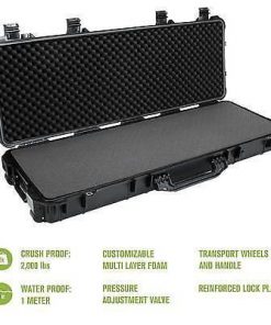 Elkton Outdoors Hard AR Gun Case With Locking Holes & Auto Pressure Adjustment SPORTING GOODS