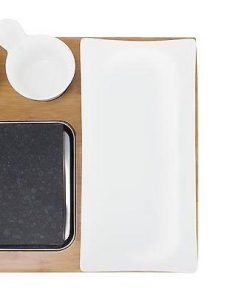 Zelancio HOME GOODS Ceramic Serving Plate For Lava Hot Stone Cooking Set, Set Of 2 Plates 7 Zelancio HOME GOODS Ceramic Serving Plate For Lava Hot Stone Cooking Set, Set Of 2 Plates