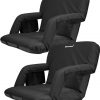 Driftsun Two-Pack Folding Stadium Seats, Reclining Bleacher Chairs HOME GOODS