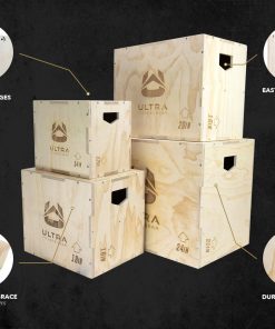 Ultra Fitness Gear 3 In 1 Wood Plyo Box For Jump, Crossfit, Plyometrics. Sizes: 30/24/20, 24/20/16, 20/18/16, Or 16/14/12 SPORTING GOODS