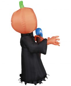 Holidayana HOME GOODS 5 Ft Pumpkin Head Reaper With Scythe Halloween Inflatable 12 Holidayana HOME GOODS 5 Ft Pumpkin Head Reaper With Scythe Halloween Inflatable