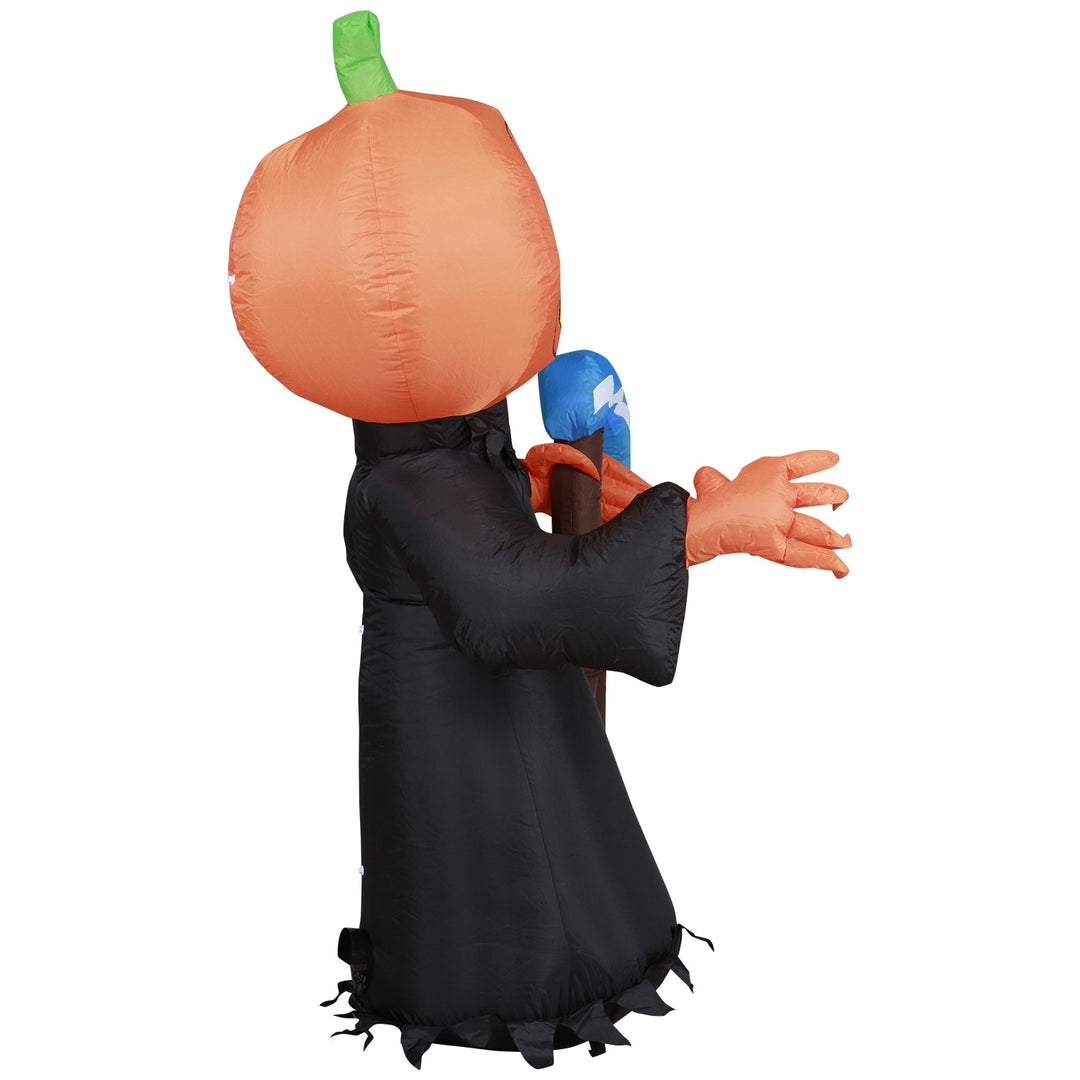 Holidayana HOME GOODS 5 Ft Pumpkin Head Reaper With Scythe Halloween Inflatable 5 Holidayana HOME GOODS 5 Ft Pumpkin Head Reaper With Scythe Halloween Inflatable