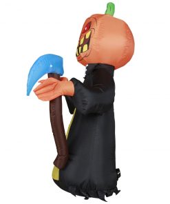 Holidayana HOME GOODS 5 Ft Pumpkin Head Reaper With Scythe Halloween Inflatable 13 Holidayana HOME GOODS 5 Ft Pumpkin Head Reaper With Scythe Halloween Inflatable