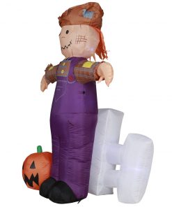Holidayana HOME GOODS 6 Ft Festive Scarecrow With Jack O' Lantern Halloween Inflatable 14 Holidayana HOME GOODS 6 Ft Festive Scarecrow With Jack O' Lantern Halloween Inflatable