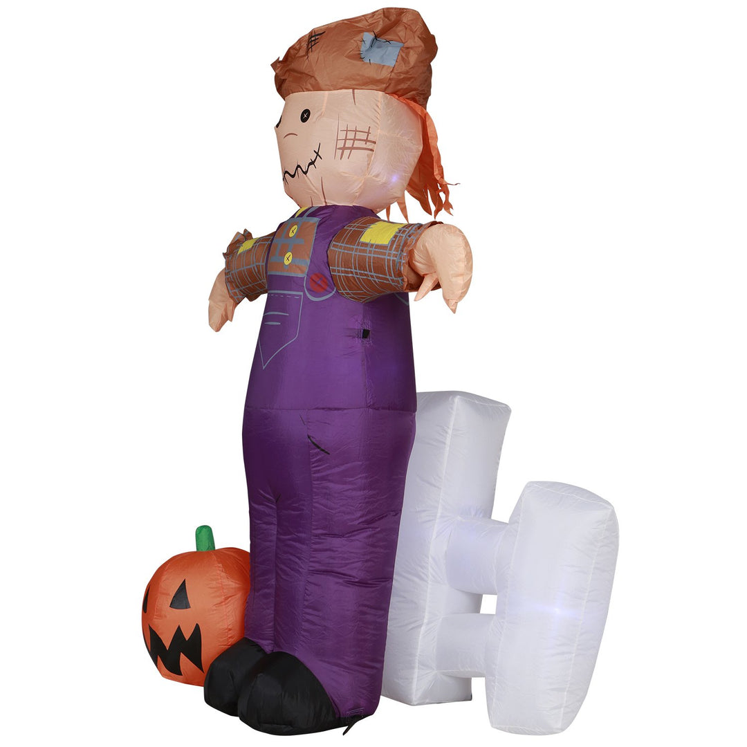 Holidayana HOME GOODS 6 Ft Festive Scarecrow With Jack O' Lantern Halloween Inflatable 5 Holidayana HOME GOODS 6 Ft Festive Scarecrow With Jack O' Lantern Halloween Inflatable