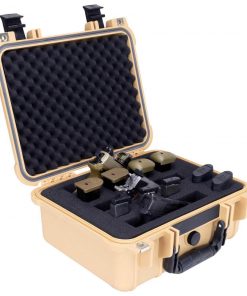 Elkton Outdoors 3 PISTOL HARD GUN CASE- TSA APPROVED: CRUSH RESISTANT & WATERPROOF
