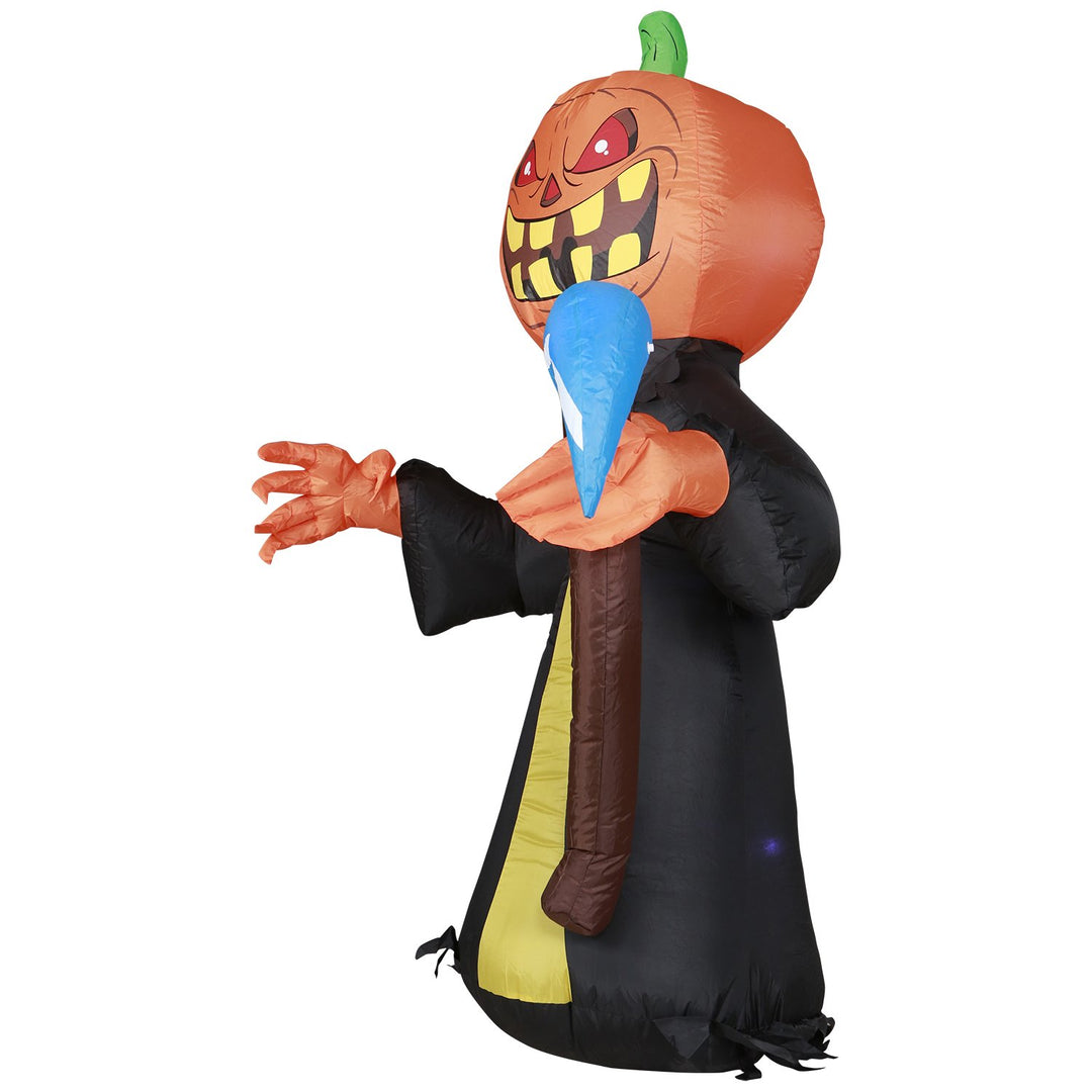 Holidayana HOME GOODS 5 Ft Pumpkin Head Reaper With Scythe Halloween Inflatable 7 Holidayana HOME GOODS 5 Ft Pumpkin Head Reaper With Scythe Halloween Inflatable