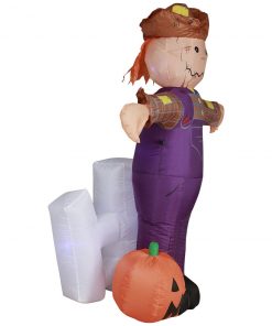 Holidayana HOME GOODS 6 Ft Festive Scarecrow With Jack O' Lantern Halloween Inflatable 15 Holidayana HOME GOODS 6 Ft Festive Scarecrow With Jack O' Lantern Halloween Inflatable