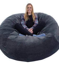 Moonstone Grey Velvet 4ft Memory Foam Bean Bag