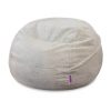 Moonstone White Fur 4ft Memory Foam Bean Bag HOME GOODS