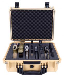 Elkton Outdoors HARD 4 PISTOL GUN CASE WITH LOCKING HOLES & AUTO PRESSURE ADJUSTMENT