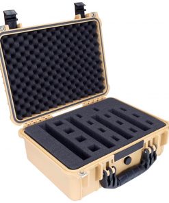 Elkton Outdoors HARD 4 PISTOL GUN CASE WITH LOCKING HOLES & AUTO PRESSURE ADJUSTMENT