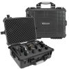Elkton Outdoors SPORTING GOODS Hard 5 Pistol Gun Case With Locking Holes & Auto Pressure Adjustment
