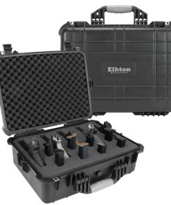 Elkton Outdoors SPORTING GOODS Hard 5 Pistol Gun Case With Locking Holes & Auto Pressure Adjustment