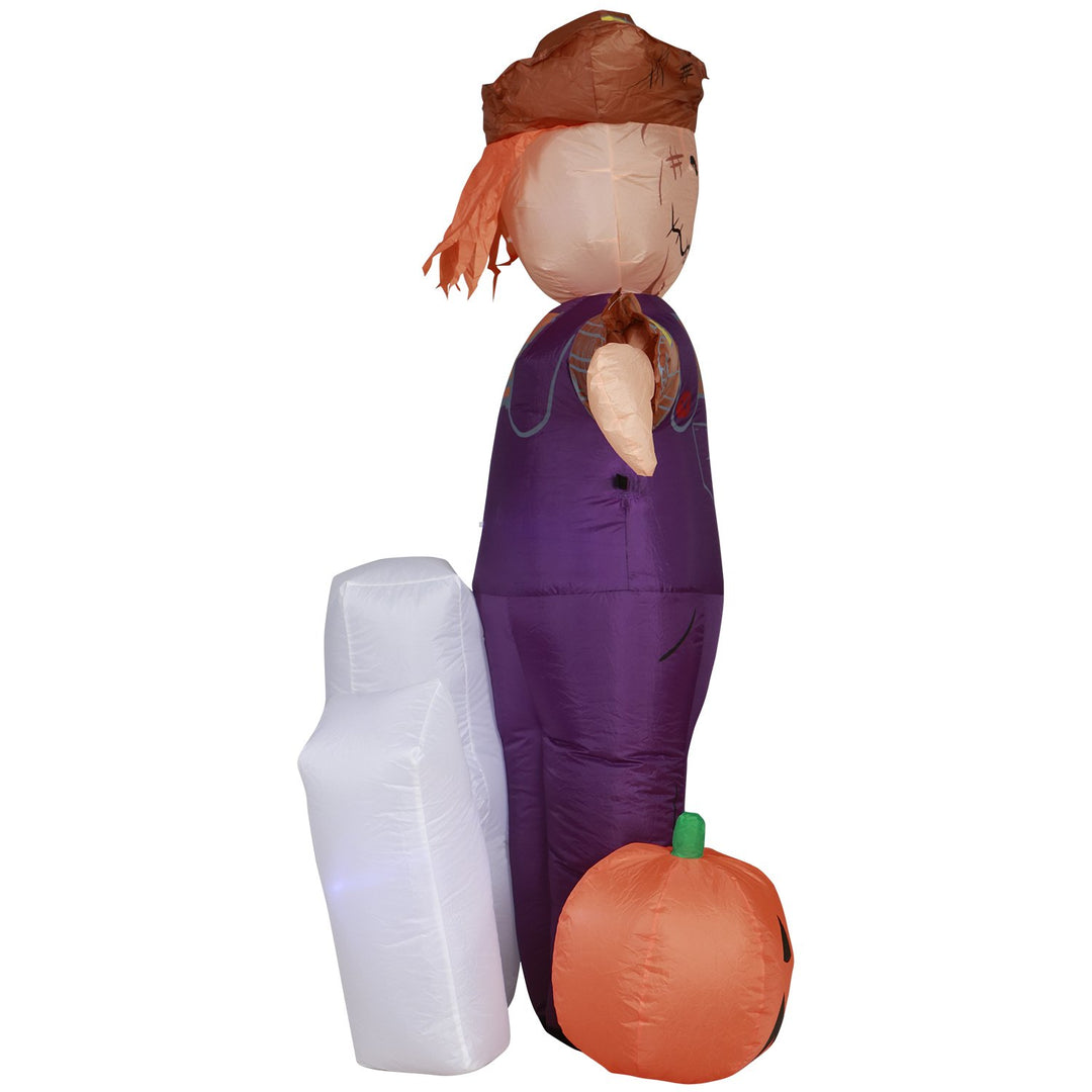 Holidayana HOME GOODS 6 Ft Festive Scarecrow With Jack O' Lantern Halloween Inflatable 7 Holidayana HOME GOODS 6 Ft Festive Scarecrow With Jack O' Lantern Halloween Inflatable