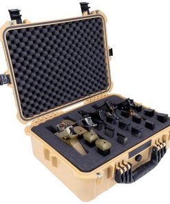 Elkton Outdoors SPORTING GOODS Hard 5 Pistol Gun Case With Locking Holes & Auto Pressure Adjustment