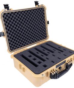 Elkton Outdoors SPORTING GOODS Hard 5 Pistol Gun Case With Locking Holes & Auto Pressure Adjustment