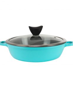 Zelancio 7 Piece Cast Aluminum Ceramic Coated Nonstick Cookware Set, Induction Base