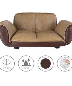 Frontpet PET SUPPLIES Reclining Pet Sofa With Stylish Water Resistant Faux Leather Finish