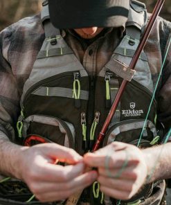 Elkton Outdoors SPORTING GOODS Fly Fishing Vest With Mesh Multi-Pocket Storage