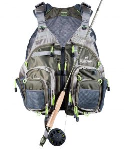Elkton Outdoors SPORTING GOODS Fly Fishing Vest With Mesh Multi-Pocket Storage