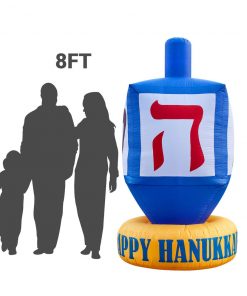Holidayana Inflatable Dreidel Hanukkah Decoration With Built-In Fan And LED Lights