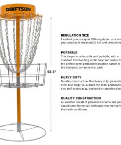 SPORTING GOODS Driftsun Typhoon Heavy Duty Disc Golf Basket, Portable Practice Target 10 SPORTING GOODS Driftsun Typhoon Heavy Duty Disc Golf Basket, Portable Practice Target