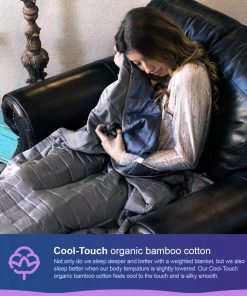 Moonstone HOME GOODS Bamboo Cooling Weighted Blanket For Adults