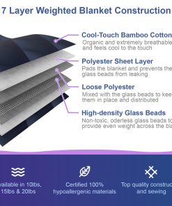 Moonstone HOME GOODS Bamboo Cooling Weighted Blanket For Adults