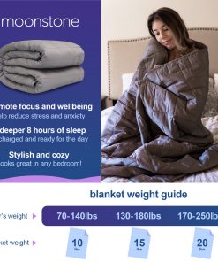 Moonstone HOME GOODS Bamboo Cooling Weighted Blanket For Adults