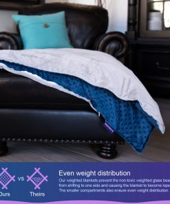 Moonstone HOME GOODS Premium Weighted Blanket In Minky Duvet Cover