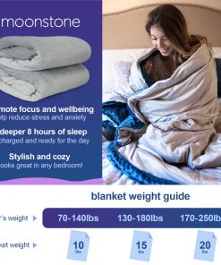 Moonstone HOME GOODS Premium Weighted Blanket In Minky Duvet Cover