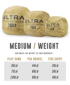 Ultra Fitness Gear Soft Atlas Stone Sandbag, Includes Ultra Durable Soft Outer Shell And Filler Bag