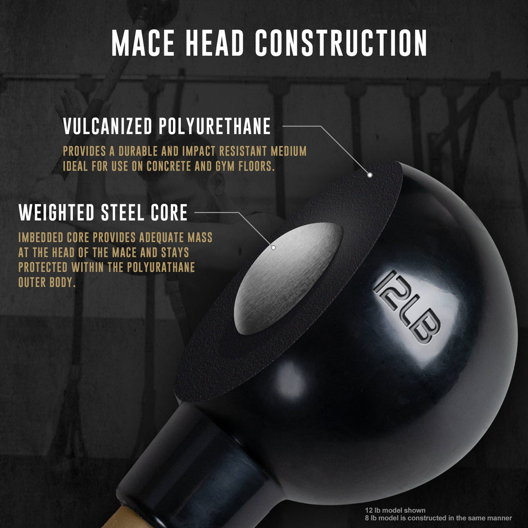Ultra Fitness Gear Ultra Fitness Workout Mace Bell - 8 & 12 Lbs Sledge Hammer With Anti-Slip Handle For Functional Core Training Exercise 4 Ultra Fitness Gear Ultra Fitness Workout Mace Bell - 8 & 12 Lbs Sledge Hammer With Anti-Slip Handle For Functional Core Training Exercise