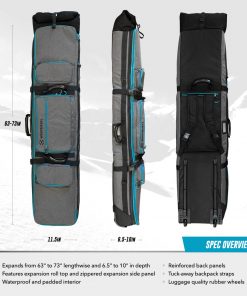 Board & Ski Storage Winterial Rolling Expandable Double Snowboard And Ski Bag