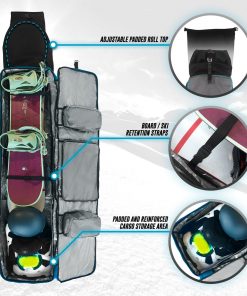 Board & Ski Storage Winterial Rolling Expandable Double Snowboard And Ski Bag