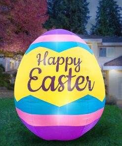 Holidayana HOME GOODS Inflatable Easter Egg Decoration With Built-In Fan And LED Lights