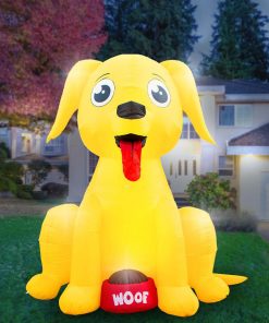 Holidayana HOME GOODS Inflatable Big Dog Decoration With Built In Fan And LED Lights