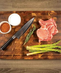 Zelancio HOME GOODS Handcrafted Butcher Block Cutting Board With Drip Catch Groove, 20 X 14 X 1.5 Inches, Thick Chopping Board, Highly Durable And Versatile Chopping Tray
