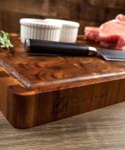 Zelancio HOME GOODS Handcrafted Butcher Block Cutting Board With Drip Catch Groove, 20 X 14 X 1.5 Inches, Thick Chopping Board, Highly Durable And Versatile Chopping Tray