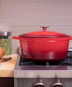 Zelancio 6 Quart Oval Enameled Cast Iron Dutch Oven With Lid HOME GOODS