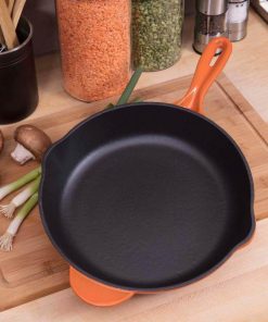 Zelancio 10 Inch Enameled Cast Iron Skillet