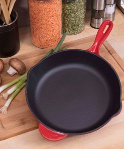 Zelancio 10 Inch Enameled Cast Iron Skillet