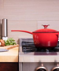 Zelancio 2 Quart Enameled Cast Iron Sauce Pan With Lid HOME GOODS