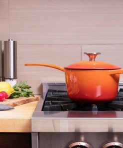 Zelancio 2 Quart Enameled Cast Iron Sauce Pan With Lid HOME GOODS