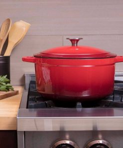 Zelancio 6 Quart Enameled Cast Iron Dutch Oven With Lid